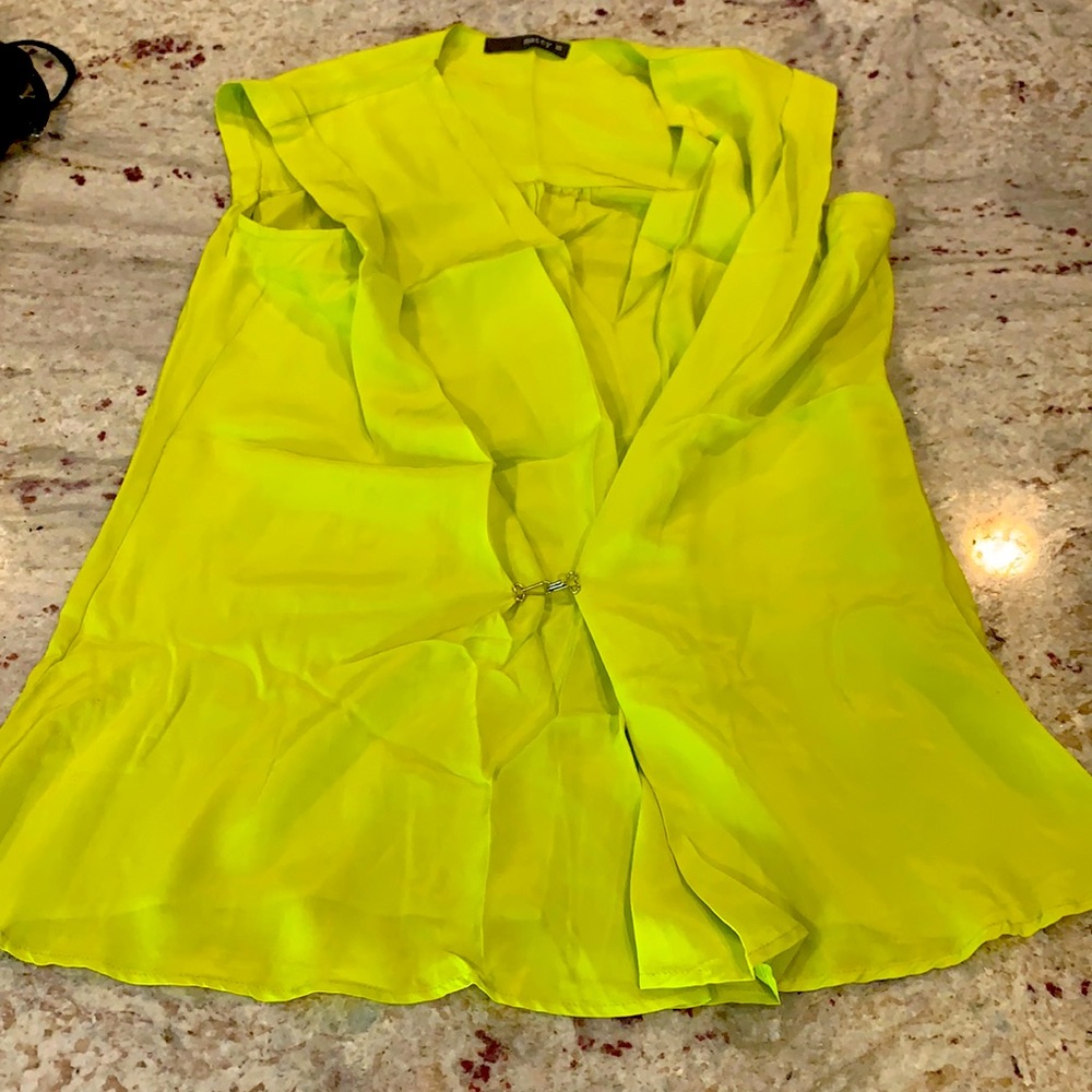 Matty m lime green sleeveless shirt